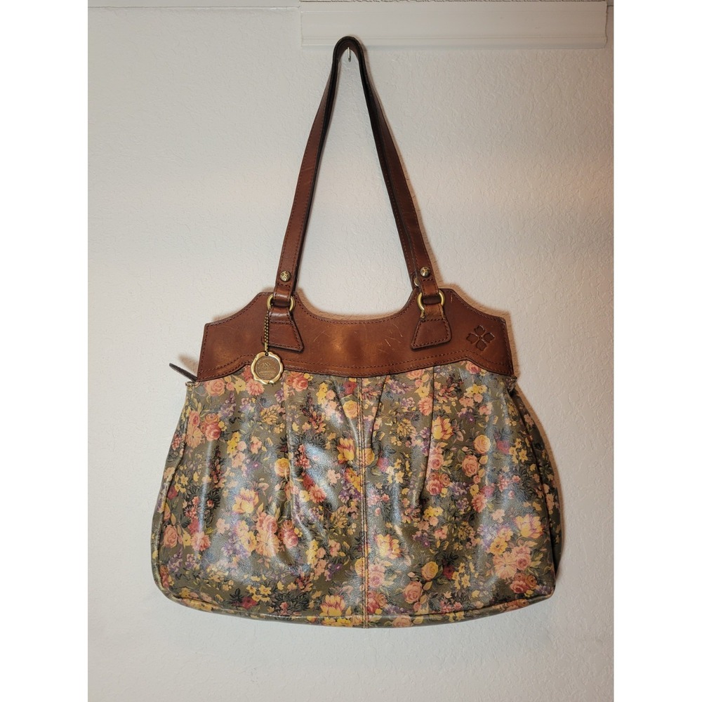 Patricia Nash Floral Tote Satchel in Brown and Multicolor